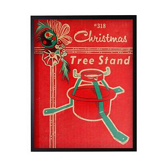 Vintage Tree Stand Christmas Poster