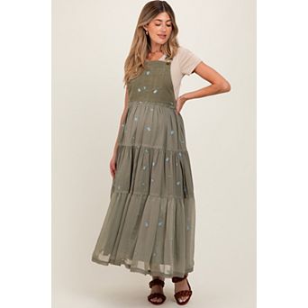 Maternity Embroidered Floral Skirtall