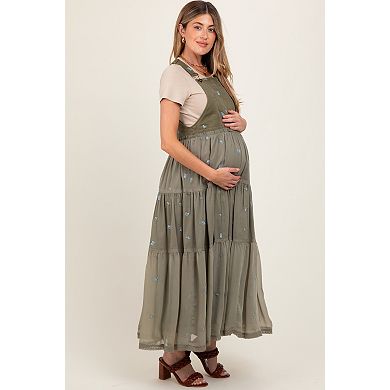 Maternity Embroidered Floral Skirtall