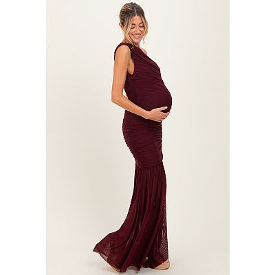 princess polly baby blue dress Sexy Plunging Neckline And Deep V-back Sleeveless Burgundy Dress With Front  Split