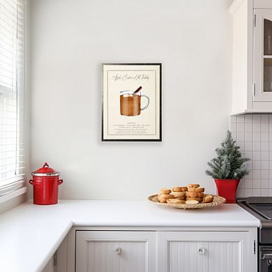 Watercolor Apple Cider Hot Toddy Cocktail and Recipe