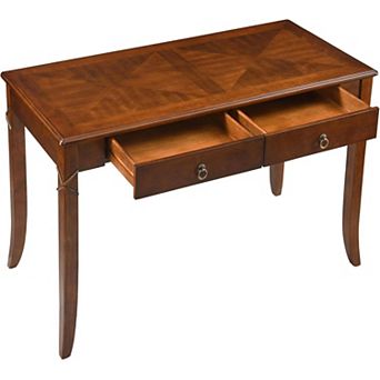 Vintage Solid Wood Writing Desk with Drawers Antique Secretary Table for Home Office