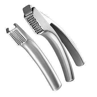 No Peeling Required Garlic Press Stainless Steel with Detachable Handle for Fine Mincing