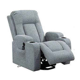 Power Lift Recliner Chair Heavy Duty Motion w/ 8-Point Vibration Massage and Lumbar Heating & USB