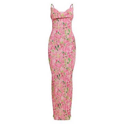 Women's Elegant Pleated Maxi Dress Spaghetti Strap Bodycon Slim Fit  Versatile Commute Vacation Dress