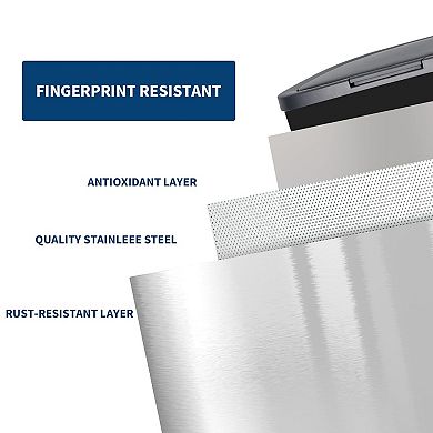 13 Gal Stainless Steel Trash Can