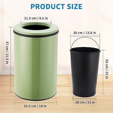 Stainless Steel Open Top Trash Can