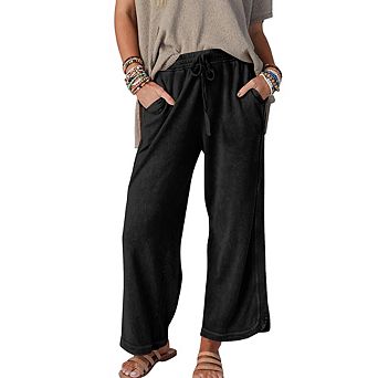 Women's Loose Wide Leg Athletic Pants with Pockets Casual Versatile Slimming Joggers