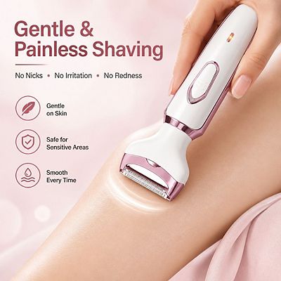 4-in-1 Electric Razor for Women Painless Rechargeable Grooming Kit