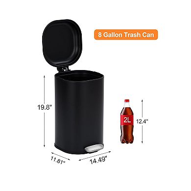 8 Gallon Bathroom Step Trash Can