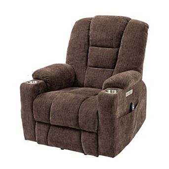 Power Lift Recliner Chair with Massage and Heat Heavy Duty Motion Mechanism with USB & Type C Ports