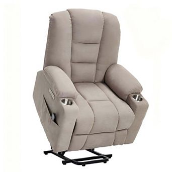 Power Lift Recliner Chair with Massage and Heat Heavy Duty Motion Mechanism with USB & Type C Ports