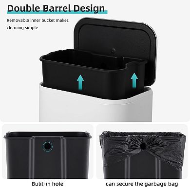 3.2 Gallon Slim Trash Can