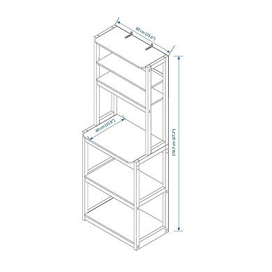 ELEMENT ACE Five-Tier Kitchen Storage Rack with Adjustable Shelves & Microwave Stand