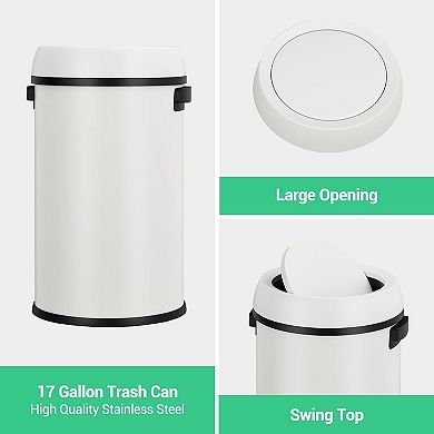 17 Gallon Stainless Steel Trash Can