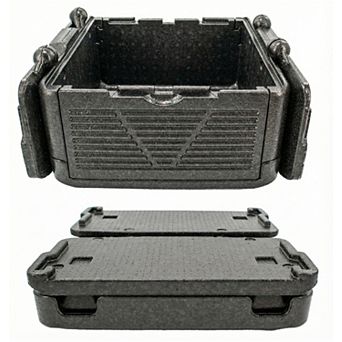 Collapsible Foam Cooler Chest Box Large - Insulated, Foldable, Portable, Lightweight, Iceless, Cold