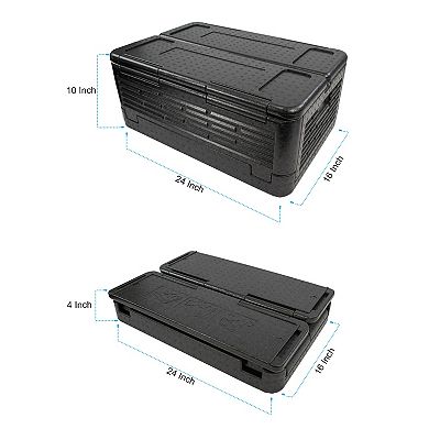 Collapsible Foam Cooler Chest X-Large - Holds 40 16oz Bottles, Iceless Insulated 24hr Cold
