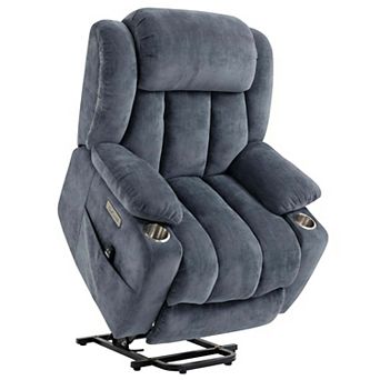 Power Lift Recliner Chair Heavy Duty Motion Mechanism with 8-Point Vibration Massage & Lumbar Heat