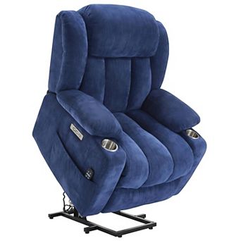 Power Lift Recliner Chair Heavy Duty Motion Mechanism with 8-Point Vibration Massage & Lumbar Heat