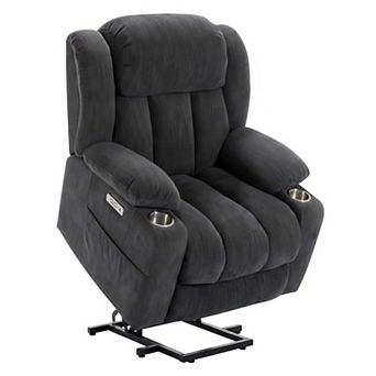 Power Lift Recliner Chair Heavy Duty Motion Mechanism with 8-Point Vibration Massage & Lumbar Heat