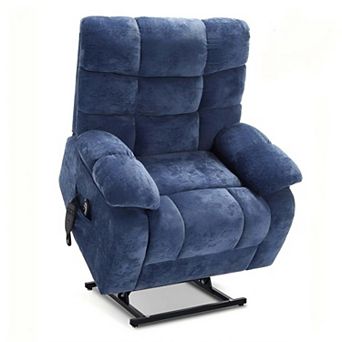 Dual Motor Infinite Position Chenille Power Lift Recliner Chair with Heat Massage and Power Remote