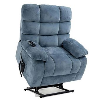 Dual Motor Infinite Position Chenille Power Lift Recliner Chair with Heat Massage and Power Remote