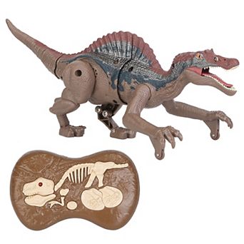 Spinosauros Dinosaur Toy Walking Robot with Roaring Sounds, 3D Eyes, Red Lights, Rechargeable