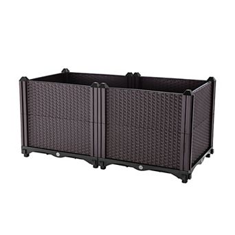 Raised Garden Bed with Self-Watering System, Elevated Planter Box for Vegetables, Herbs & Flowers