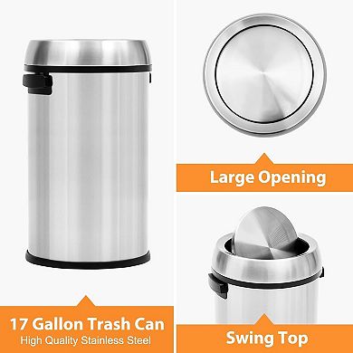 17 Gallon Stainless Steel Trash Can