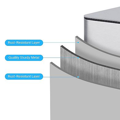 2.6 Gallon Stainless Steel Trash Can