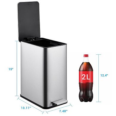 2.6 Gallon Stainless Steel Trash Can