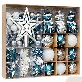 70 pc Shatterproof Christmas Ball Ornament Set