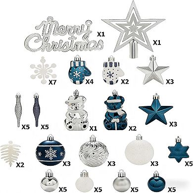 70PCS Shatterproof Christmas Ball Ornament Set