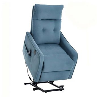 Chenille Power Lift Recliner Chair with Massage and Heat Heavy Duty Motion Mechanism and USB Ports