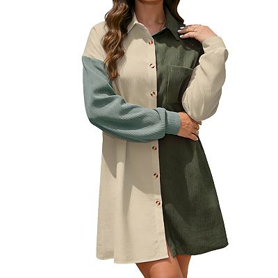 cord shirt dress womens Navy corduroy shirt dress with button details | Modest Women Clothing