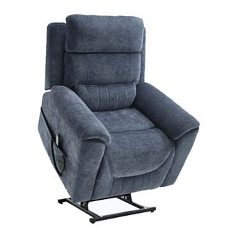 Chenille Dual Motor 350 LBS Power Lift Recliner Chair with 8-Point Vibration Massage & Lumbar Heat