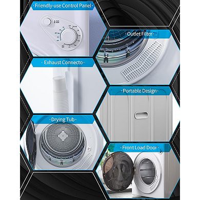 3.6 Cu.Ft.Compact Electric Dryer with Delicate Dry