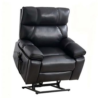 Heat Massage Dual Motor Large Electric Power Lift Recliners with Hidden Cup Holders & Power-Remote