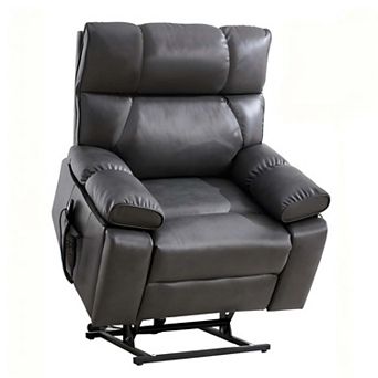 Heat Massage Dual Motor Large Electric Power Lift Recliners with Hidden Cup Holders & Power-Remote