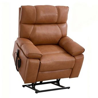 Heat Massage Dual Motor Large Electric Power Lift Recliners with Hidden Cup Holders & Power-Remote