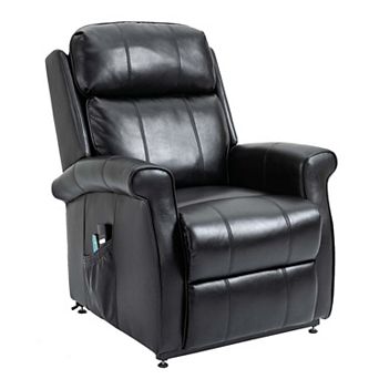 Elderly Power Lift Recliner 8-Point Massage Reclining Chair with Side Pocket and Remote Control