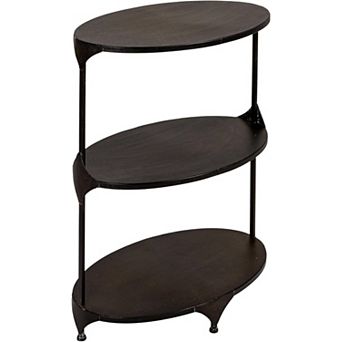 Oval Metal 3 tier Shelf and Side Table