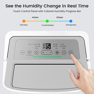 Waykar 150 Pint Dehumidifier with pump for Home Basement, Up to 7,000 Sq. Ft