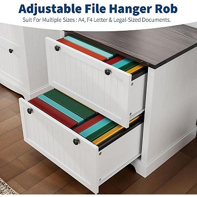 IDEALHOUSE Farmhouse File Cabinet with Drawers