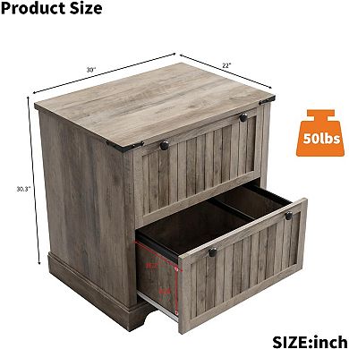 IDEALHOUSE Farmhouse File Cabinet with Drawers