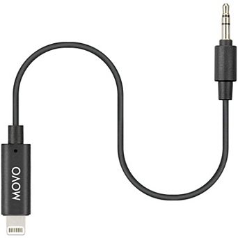Movo IMA-4 TRS to Lightning Adapter - Compatible with iPhone and iOS Devices
