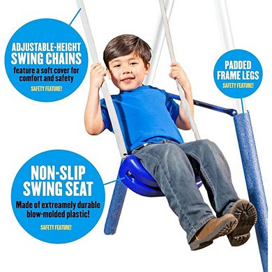 Backyard Swing Set with Slide and Glider