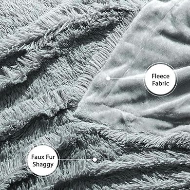 Reversible Fuzzy Faux Fur Blanket