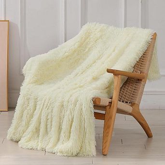 Reversible Fuzzy Faux Fur Blanket