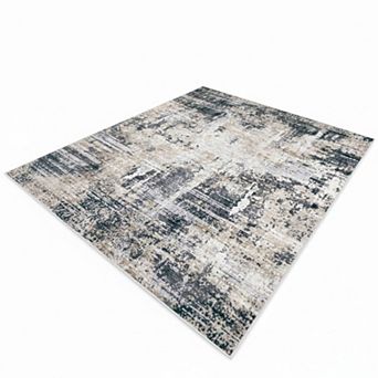Washable Modern Abstract Neutral Area Rug Non-Slip Soft Carpet for Home